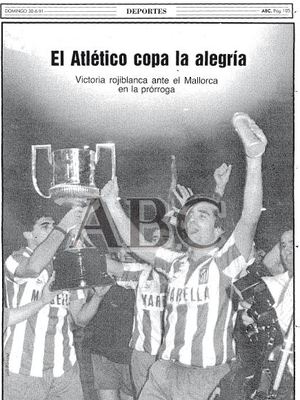 TEMPORADA 1990/1991. El Atlético gana la primera Copa del Rey de los 90.